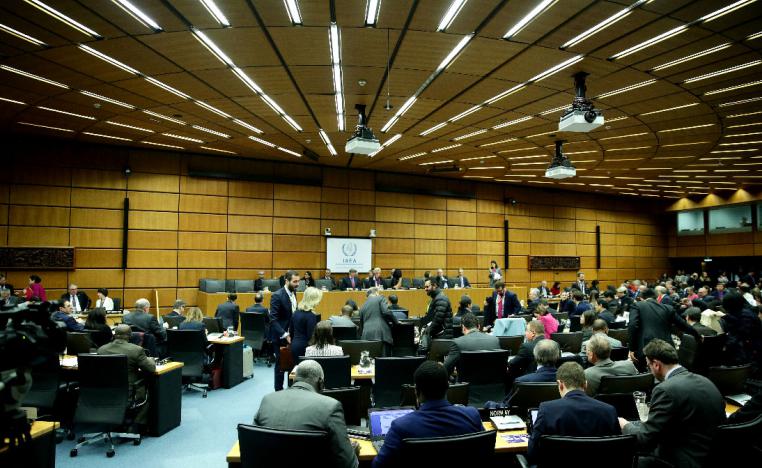 General view of a board of governors meeting of the IAEA at their headquarters in Vienna