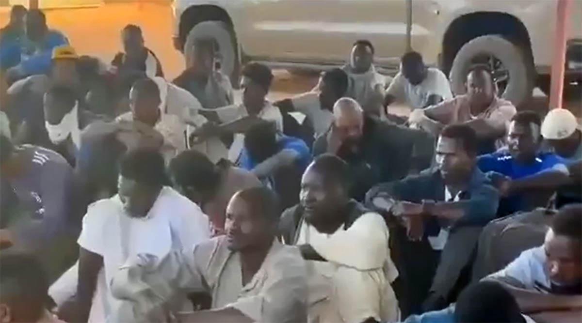 The migrants were held captive in a hideout in the downtown of Kufra 
