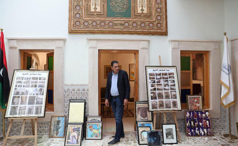 Libyan businessman Mustafa Iskandar is seen at his art gallery and cultural centre in the old city of Tripoli