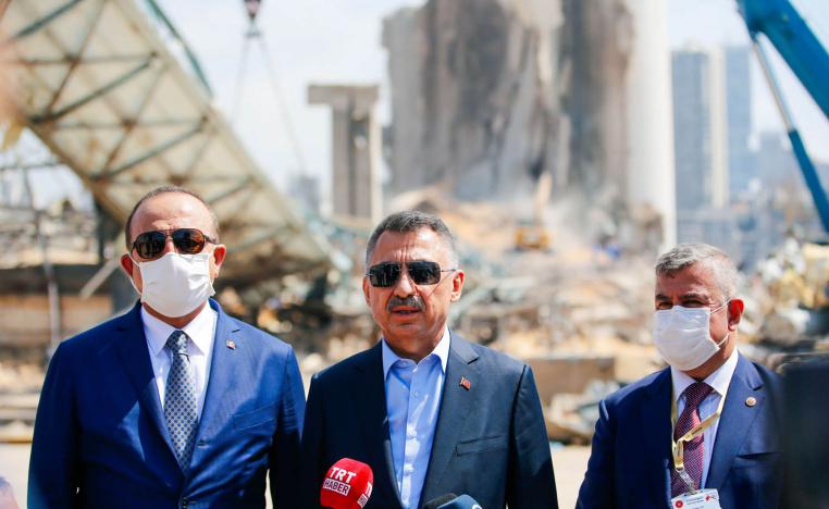 نائب الرئيس التركي فؤاد اقطاي يزور ميناء بيروت