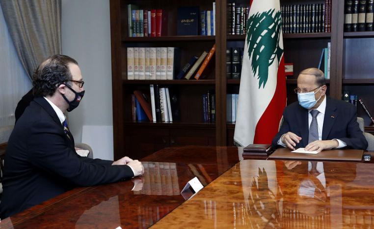 عون يلتقي مساعد وزير الخارجية الأميركي لشؤون الشرق الأدنى ديفيد شينكر
