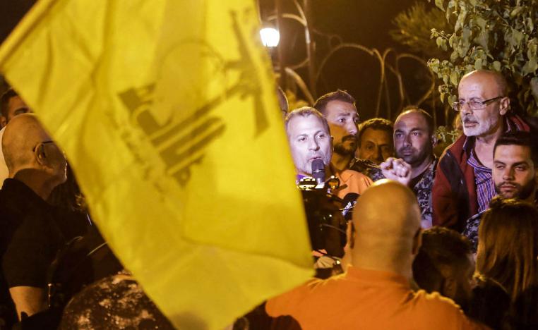 جبران باسيل رئيس التيار الوطني الحر مع أنصاره وأنصار حزب الله في البترون