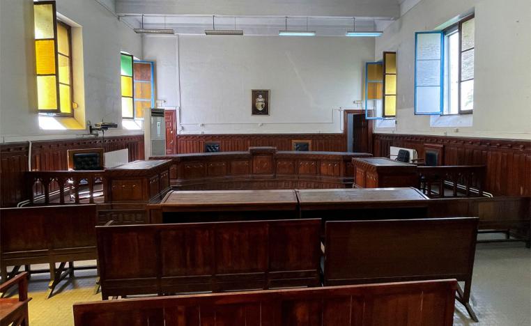 Courtrooms were closed across the country on Monday