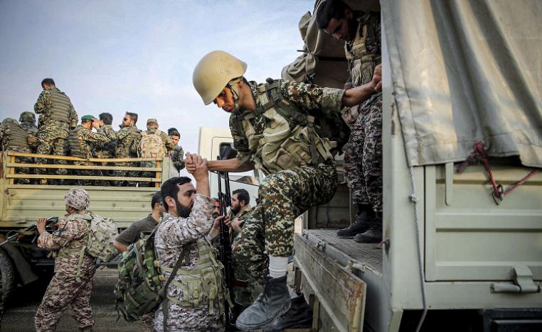 نشر إيران المزيد من التعزيزات العسكرية الايرانية ينذر بتصعيد خطير في حملة القمع