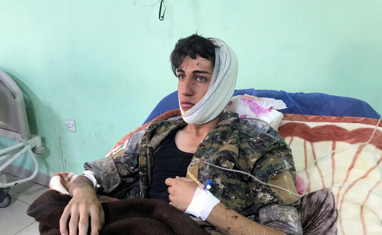 احد المصابين في الهجوم الإيراني على مقار جماعات كردية ايرانية معارضة