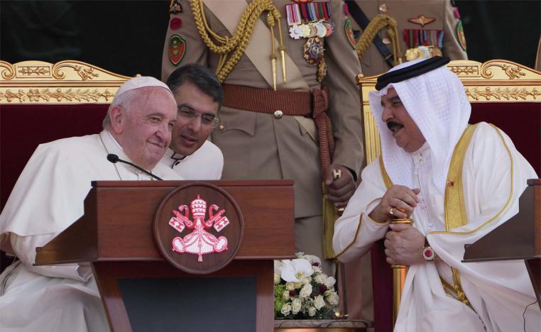 Francis said religious leaders cannot support wars 