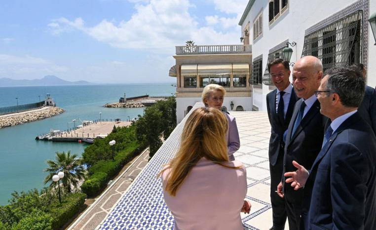 الرئيس التونسي قيس سعيد يلتقي قادة أوروبيين في قصر قرطاج