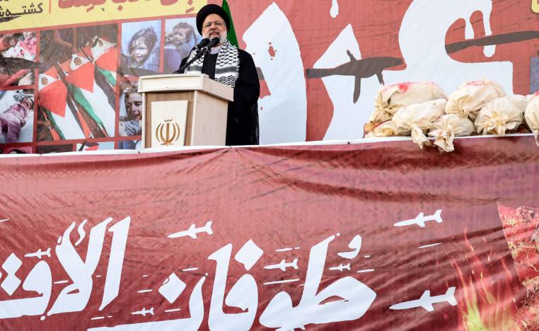 الرئيس الإيراني إبراهيم رئيسي في كلمة مساندة للفلسطينيين في حرب غزة