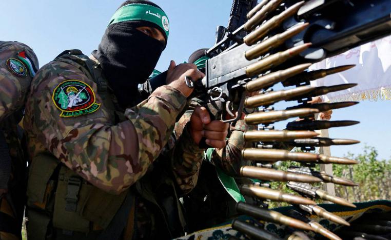 مقاتل من حماس أثناء تدريبات في غزة