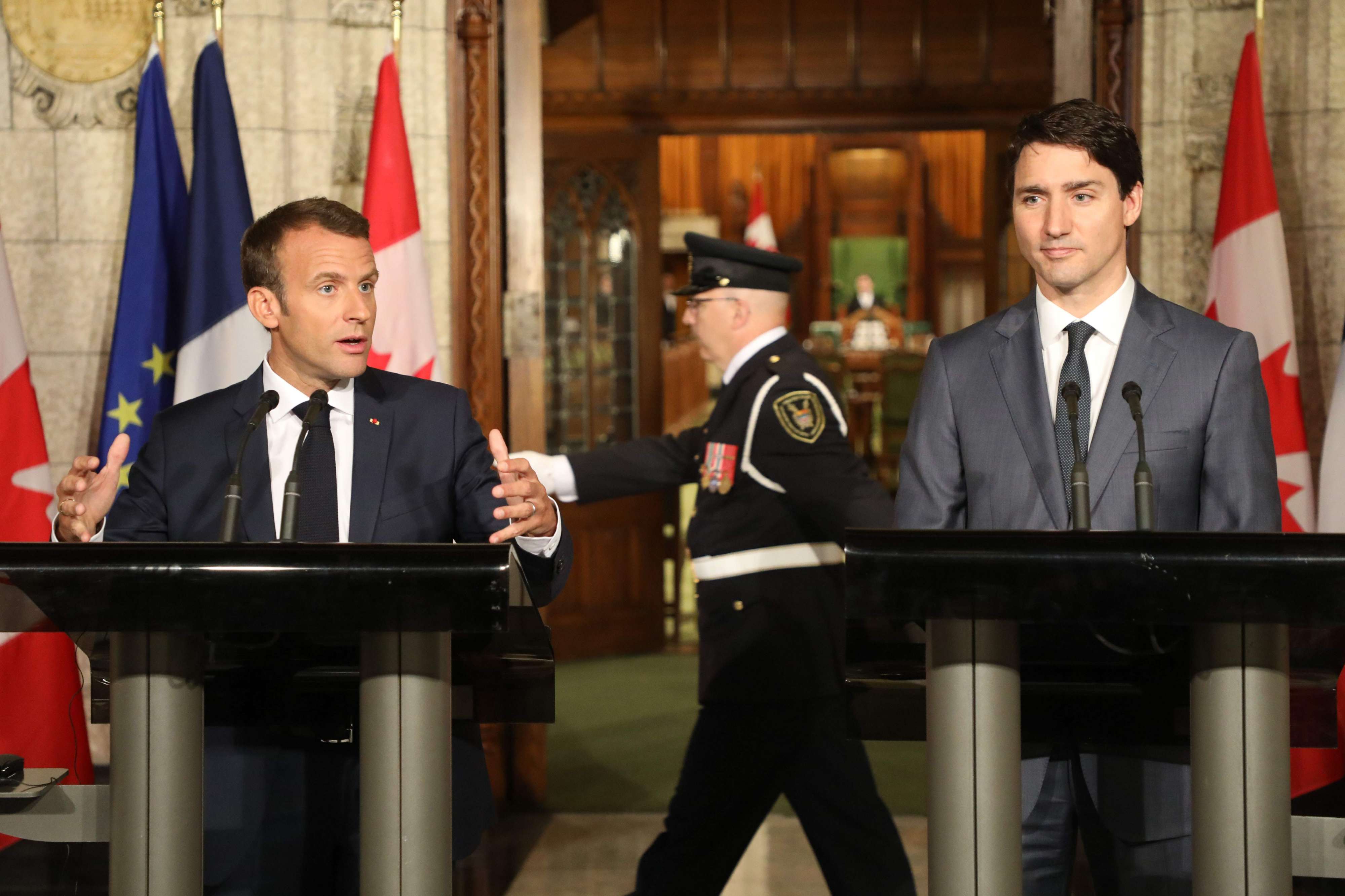 ترودو وماكرون