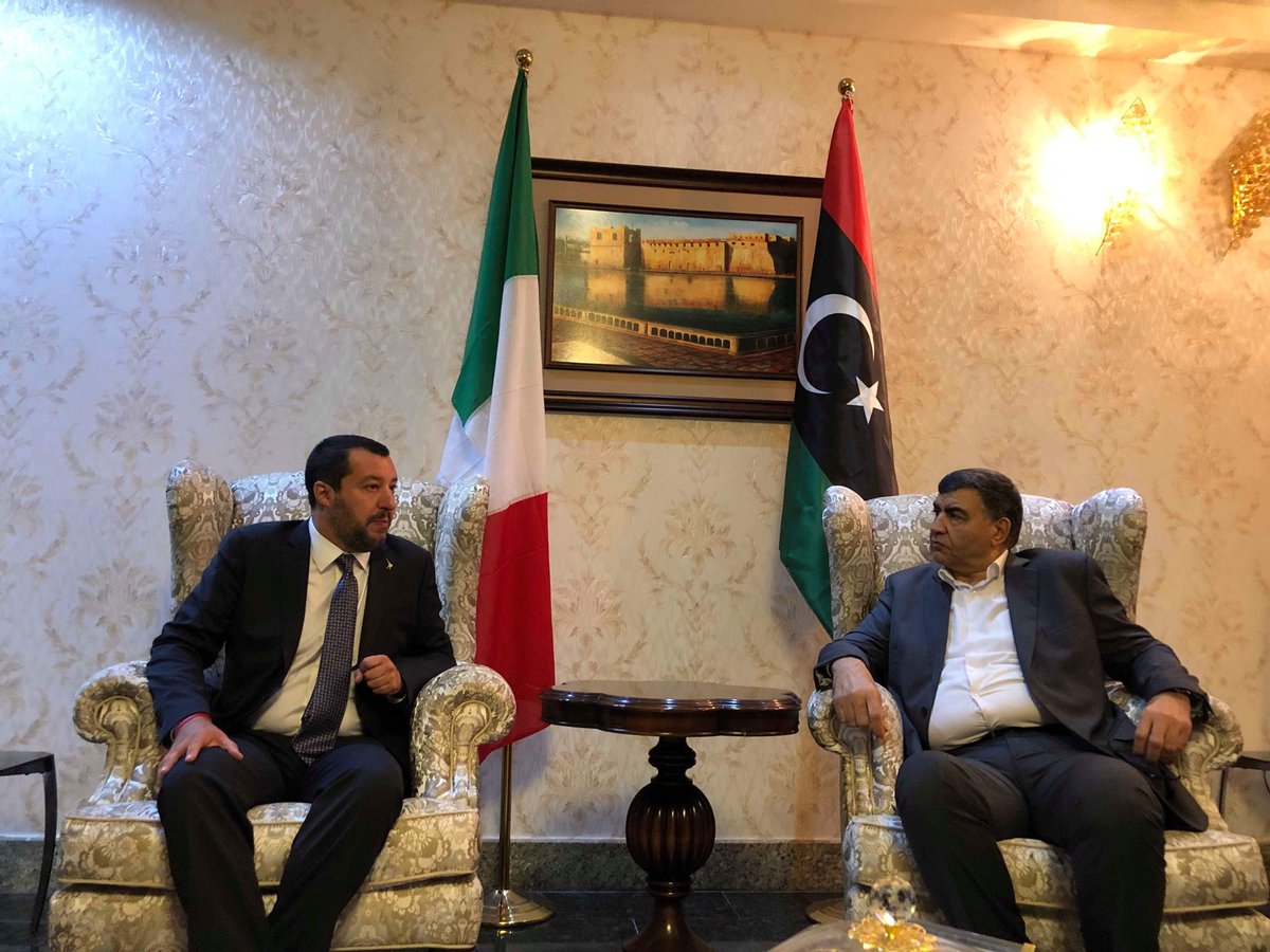 سالفيني مع وزير الداخلية الليبي