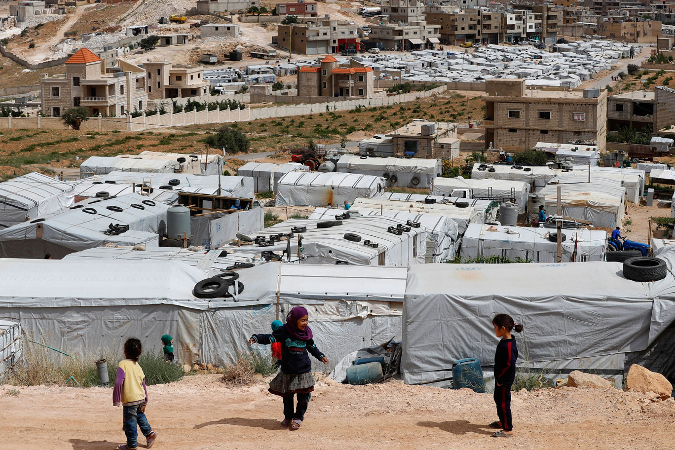 مخيم للنازحين السوريين في عرسال