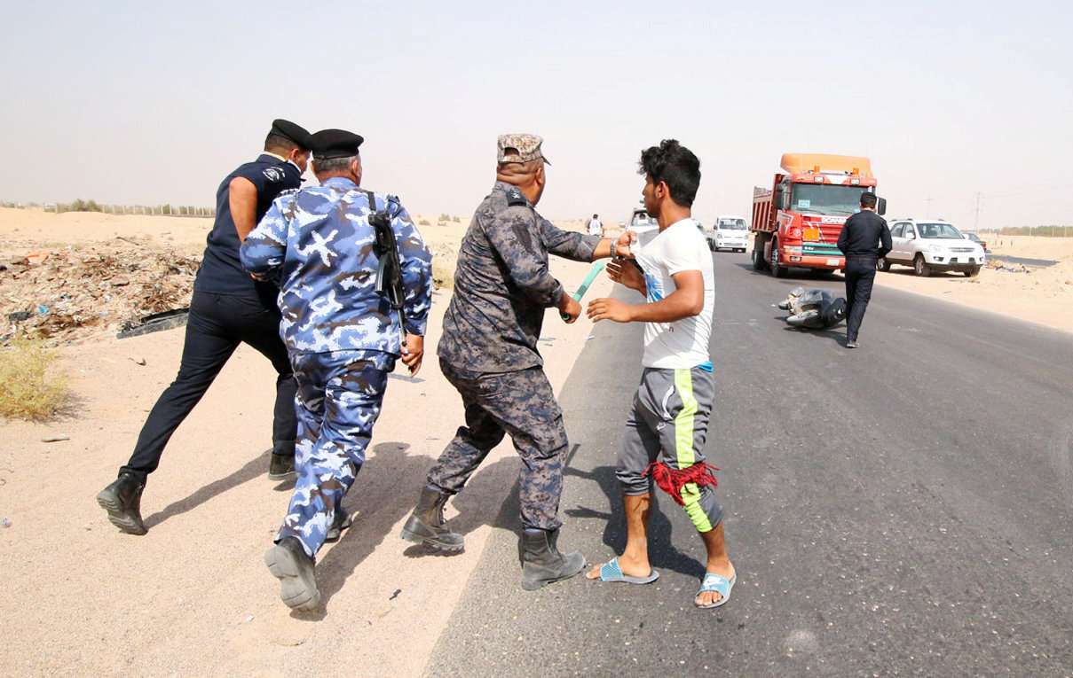 اعتداءات الامن العراقي على المحتجين