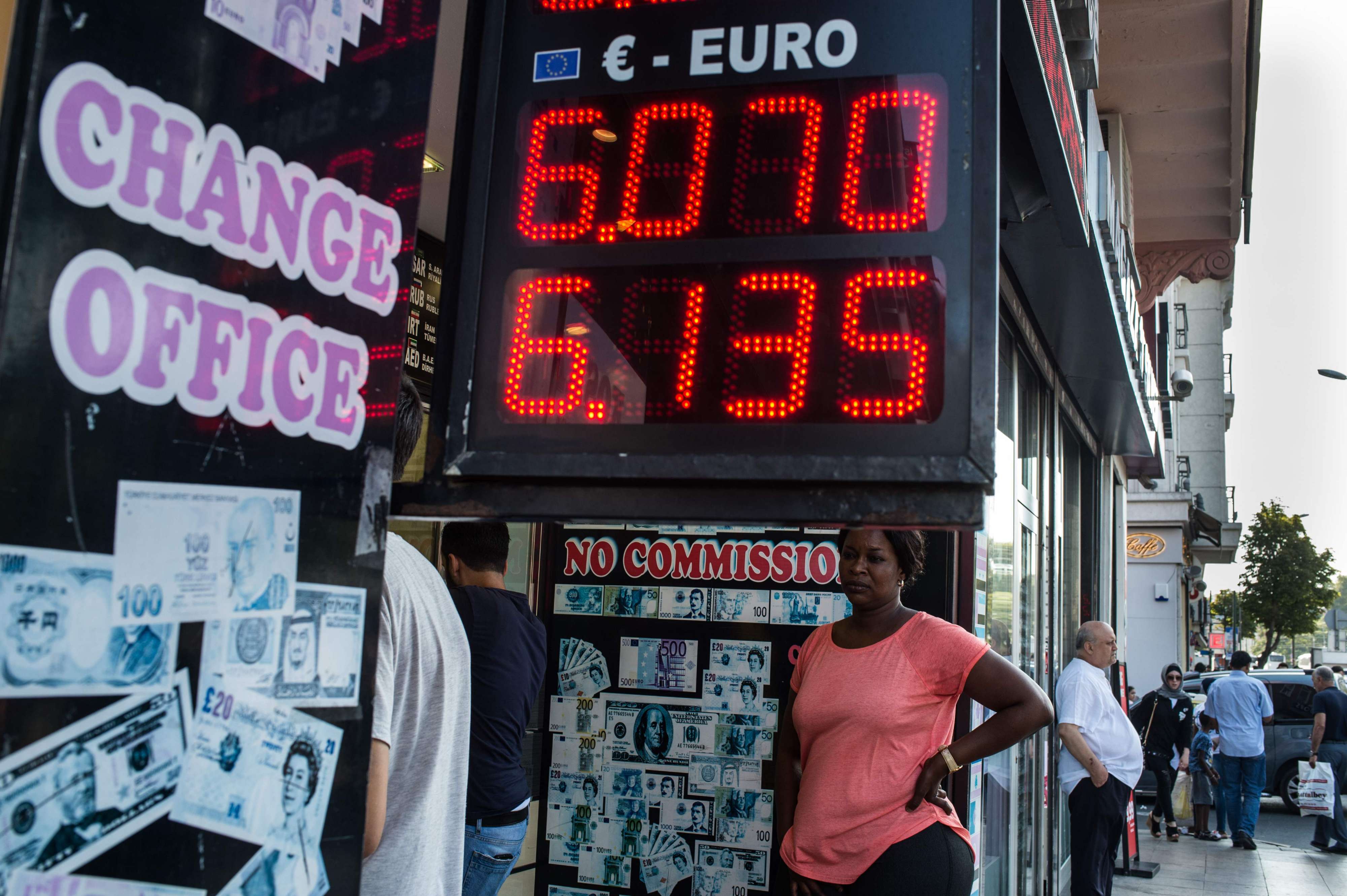 صرف العملة التركية أمام اليورو