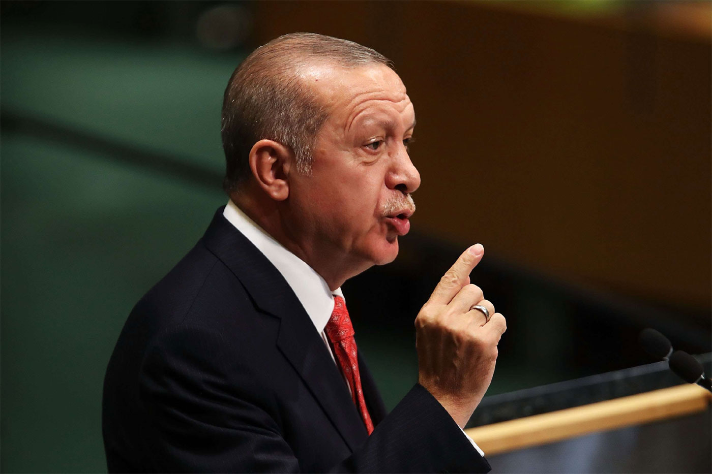 Turkish President Recep Tayyip Erdogan addresses the 73rd United Nations General Assembly
