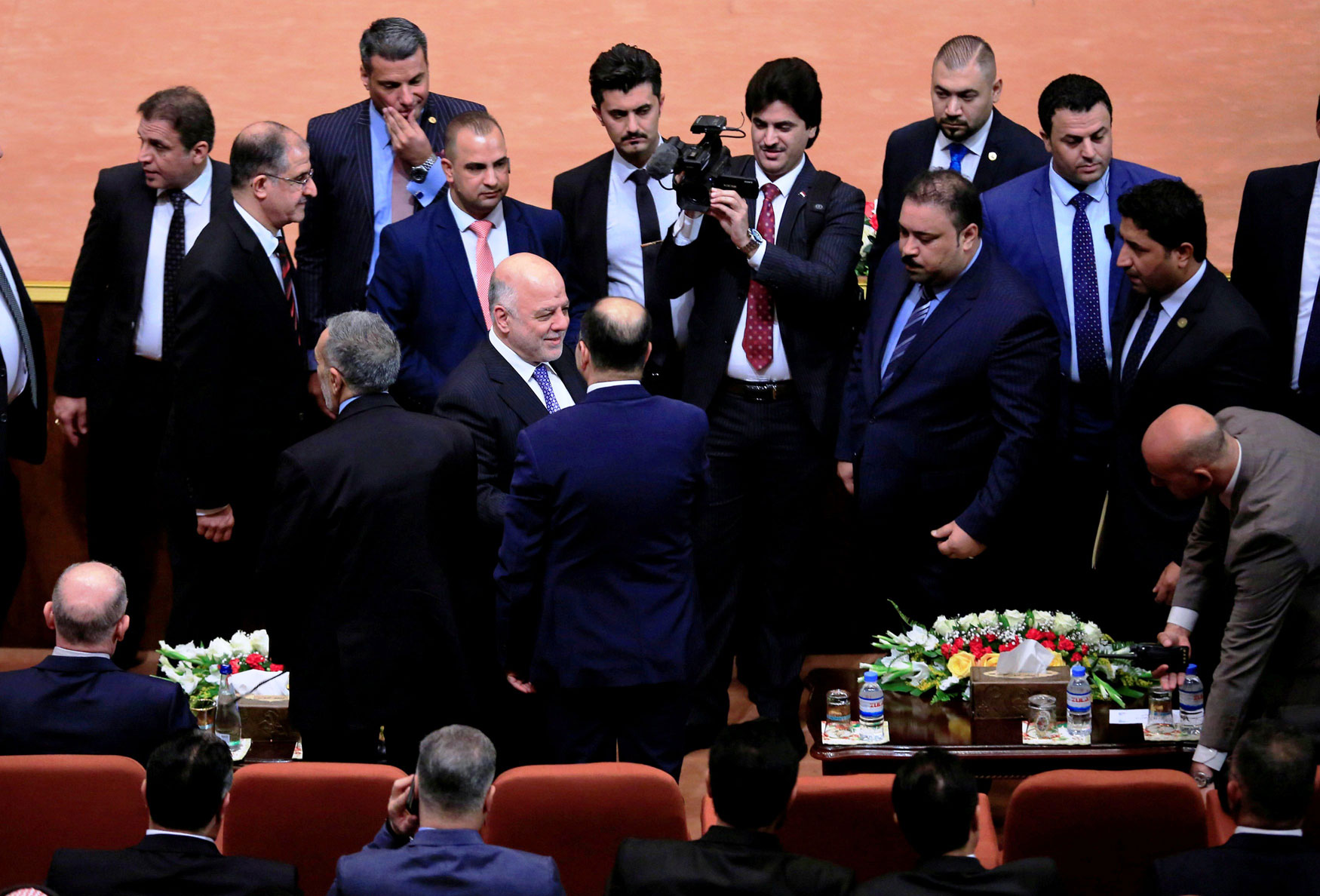 رئيس الوزراء العراقي حيدر العبادي خلال أول جلسة للبرلمان المنتخب