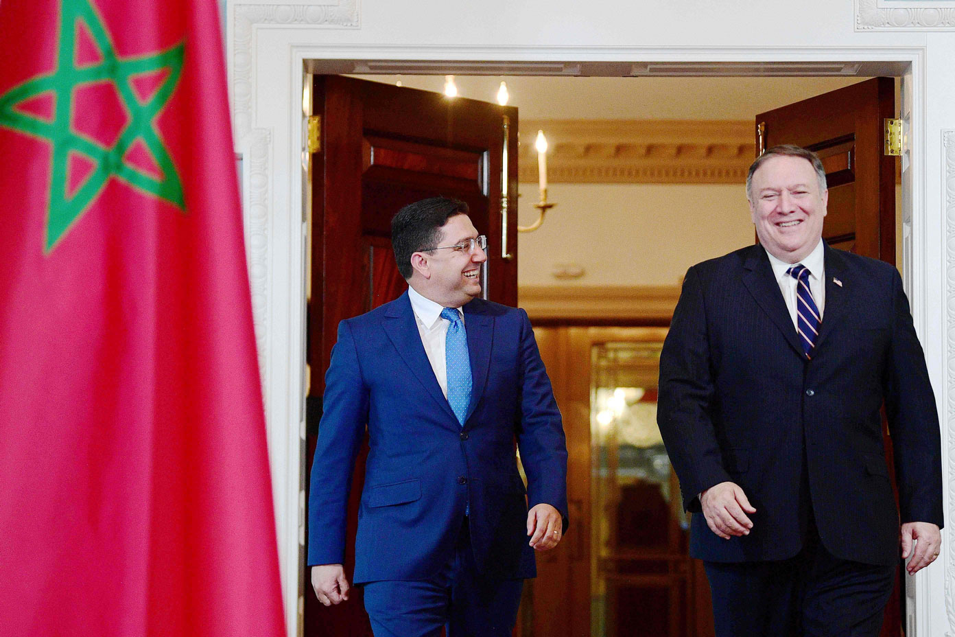 وزير الخارجية الأميركي مايك بومبيو يلتقي نظيره المغربي ناصر بوريطة