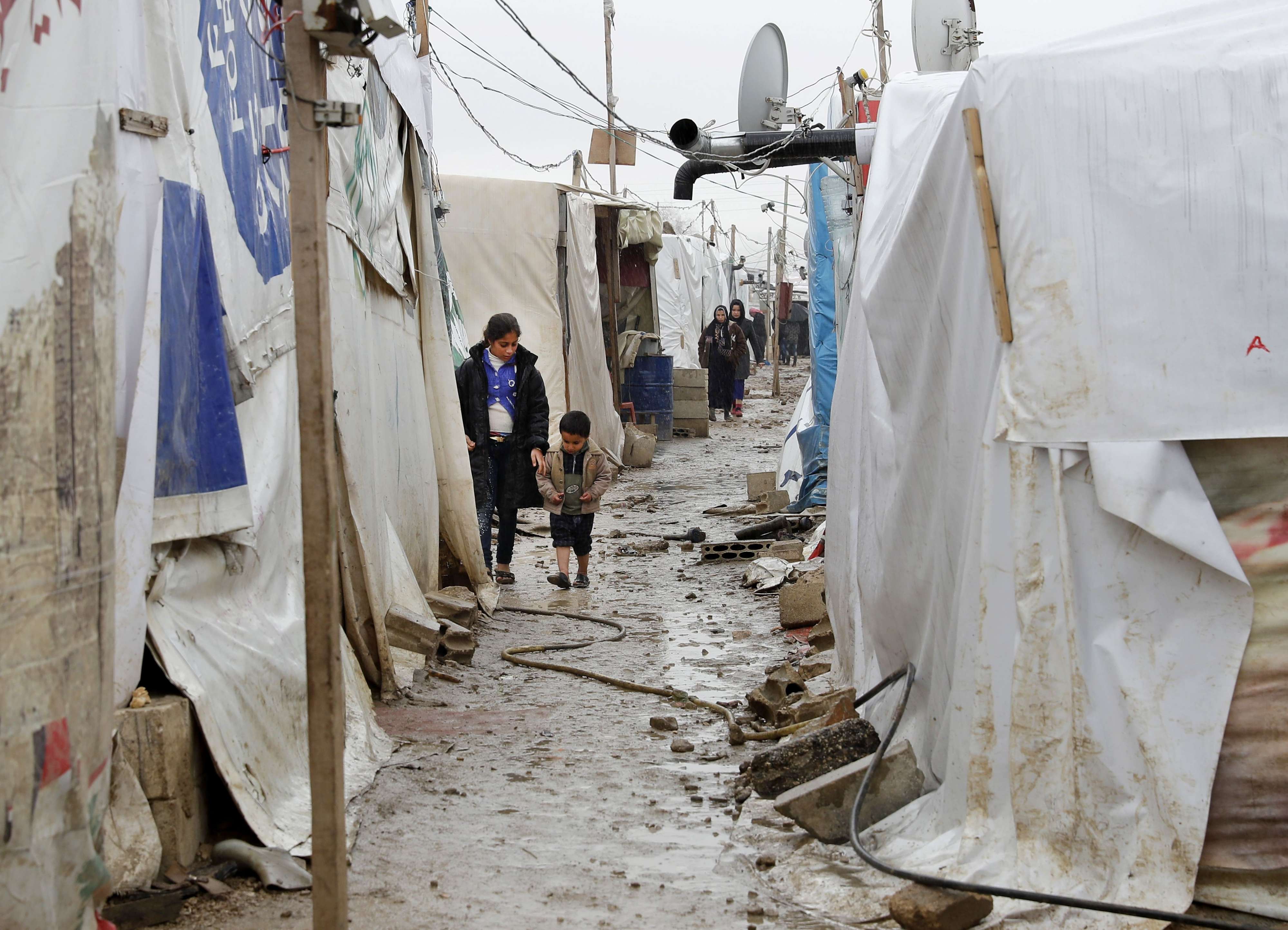 مخيم للاجئين في الاردن