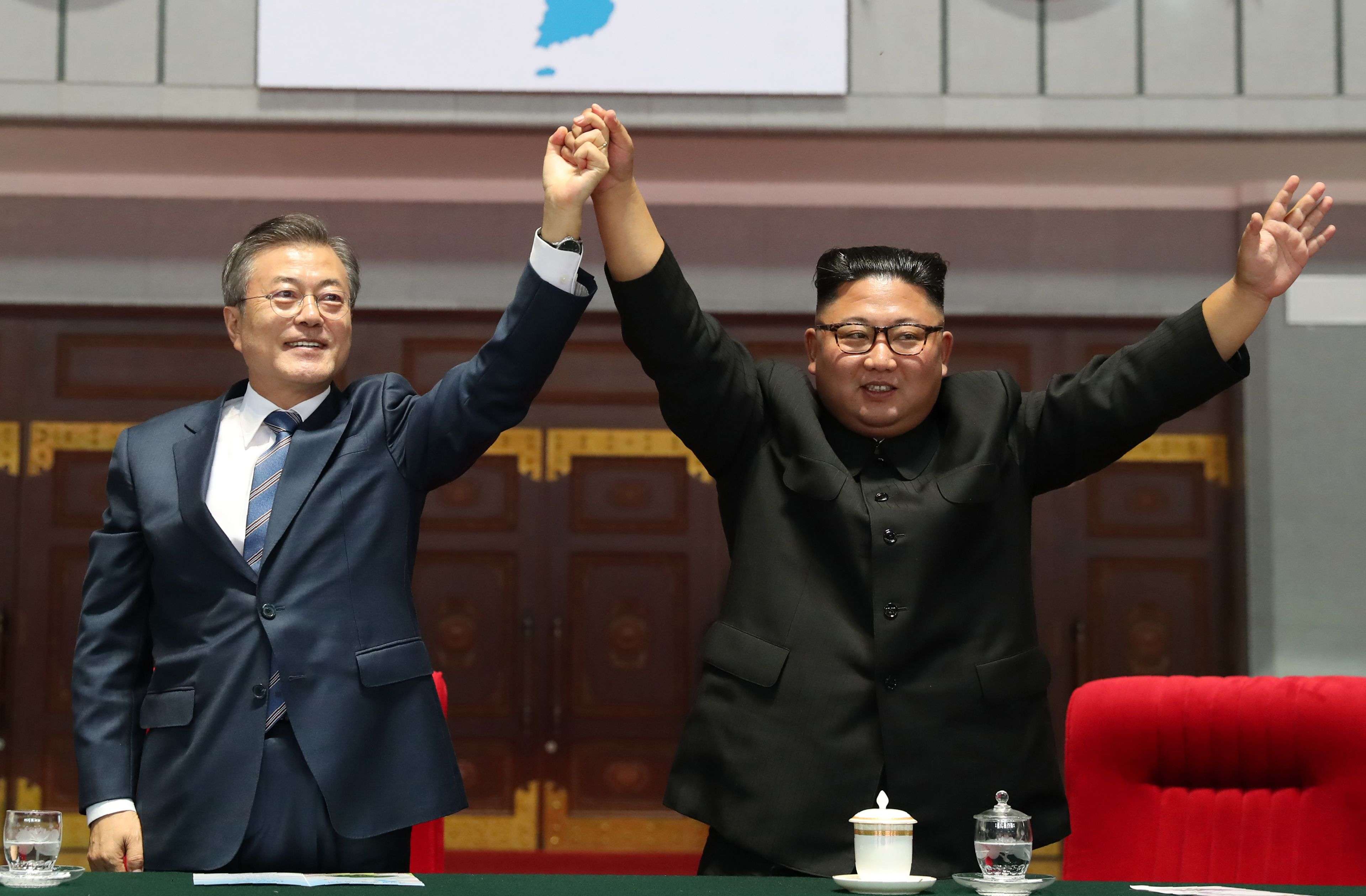 الرئيسان الكوريان الجنوبي والشمالي