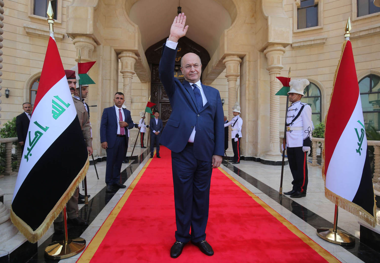 الرئيس العراقي برهم صالح يوم تنصيبه