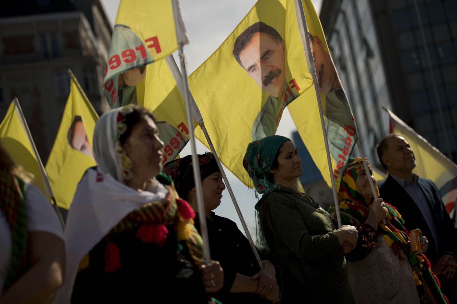 مؤيدون لحزب العمال الكردي يتظاهرون في بروكسيل