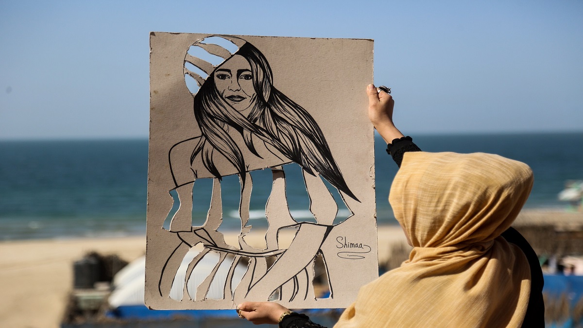 الطبيعة ترسم لوحات التشكيلية الفلسطينية شيماء دلول