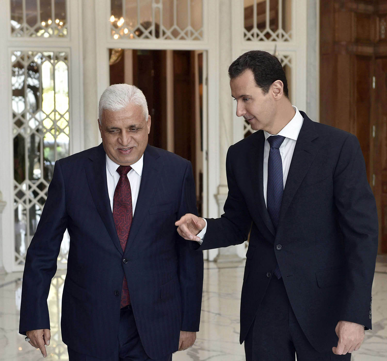الرئيس السوري بشار الأسد يستقبل رئيس الحشد الشعبي العراقي فالح الفياض