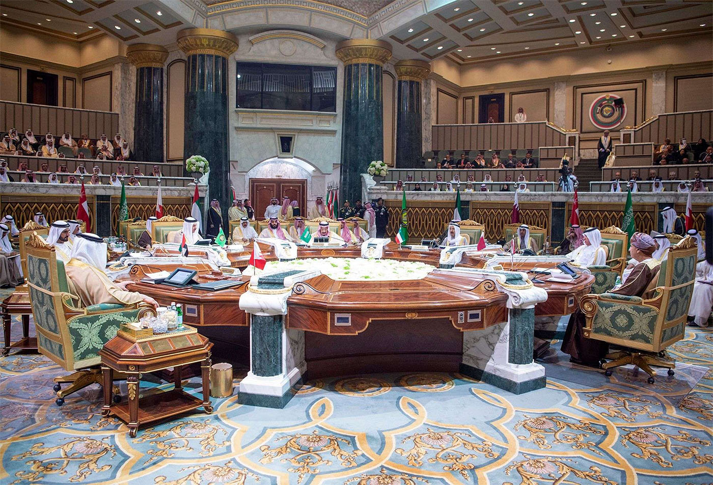 A general view of the GCC meeting at the Diriya Palace in Riyadh