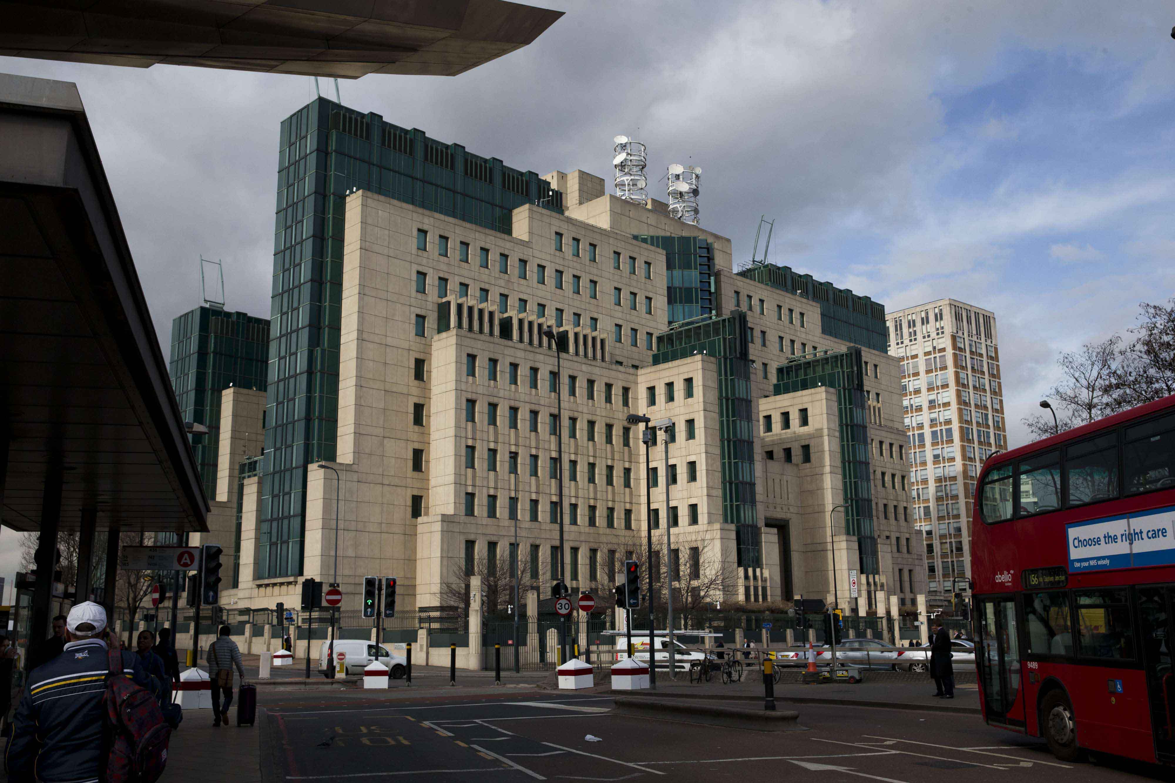 A general view showing the MI6 building in London
