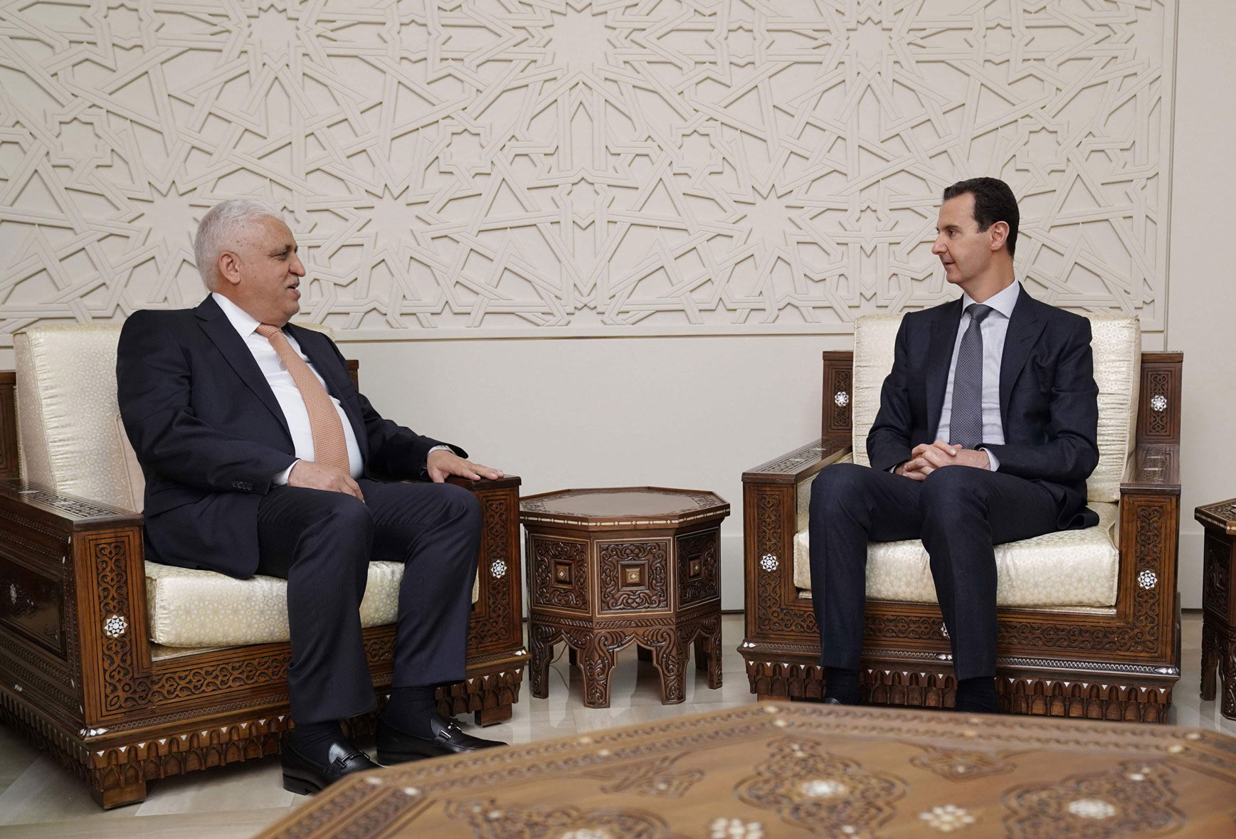 فالح الفياض رئيس هيئة الحشد الشعبي التقى الرئيس السوري بشار الأسد في دمشق