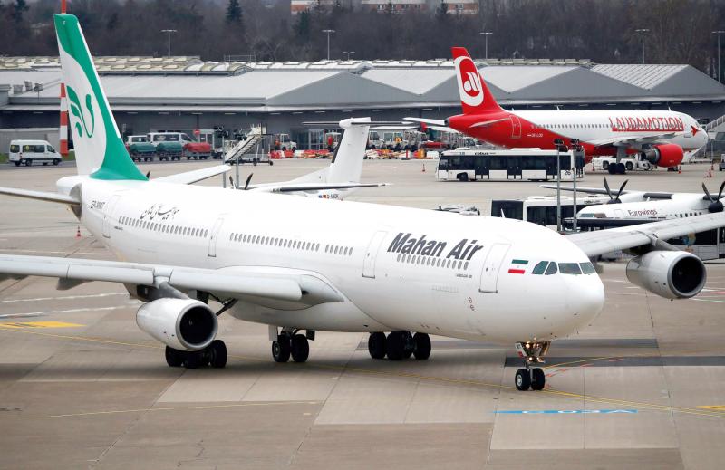 Clipped wings. An Airbus A340-300 of Mahan Air is seen at Dusseldorf International Airport in Gemany, January 16.