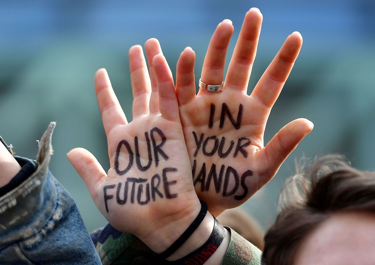 مظاهرة لطلاب مدارس في السويد احتجاجا على تلوث البيئة
