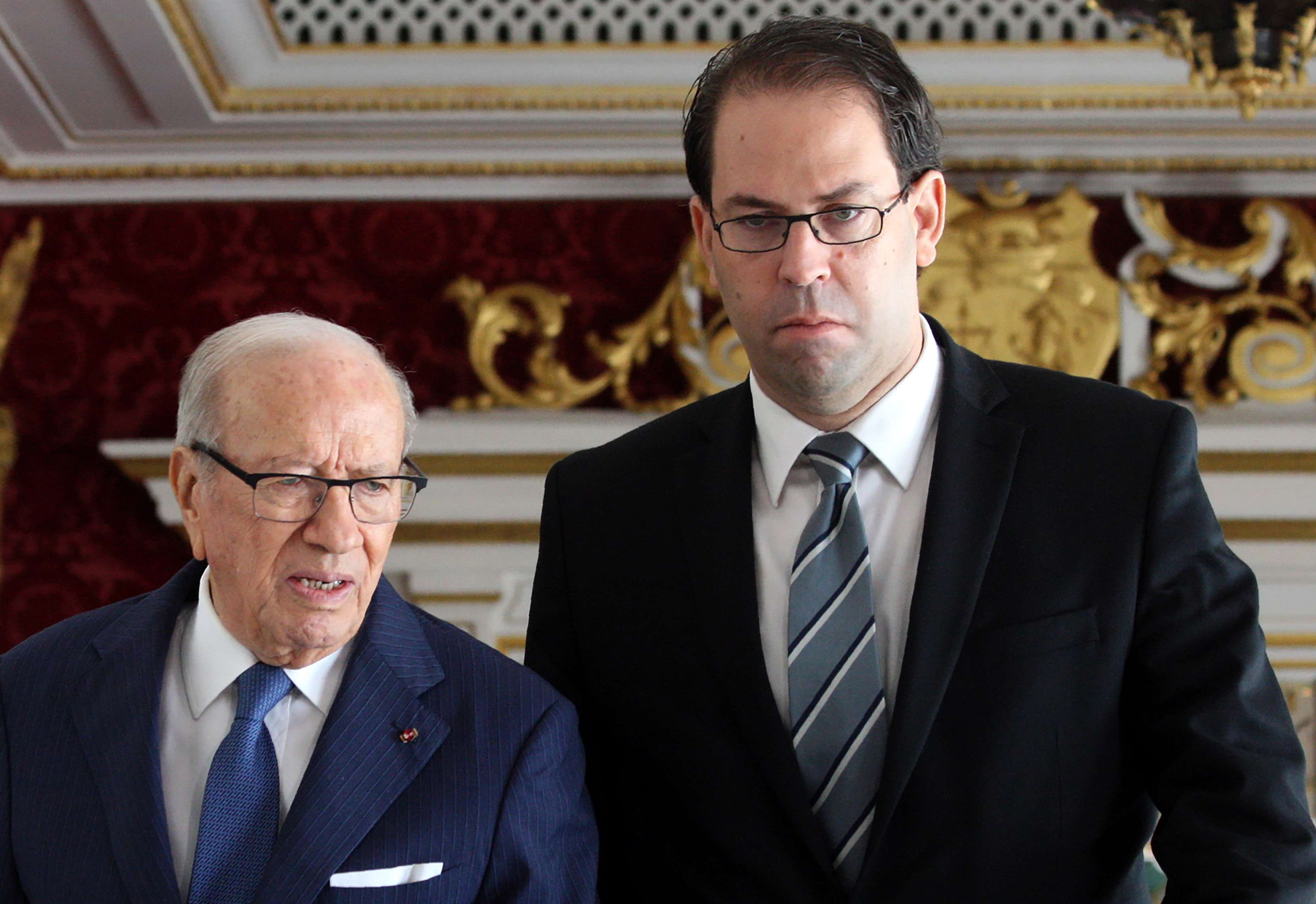 علاقات متوترة بين يوسف الشاهد والرئيس التونسي الباجي قائد السبسي