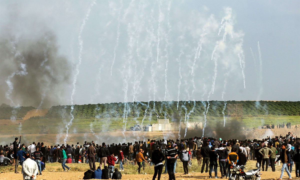 More than 200 Palestinians have been killed by Israeli fire a year ago