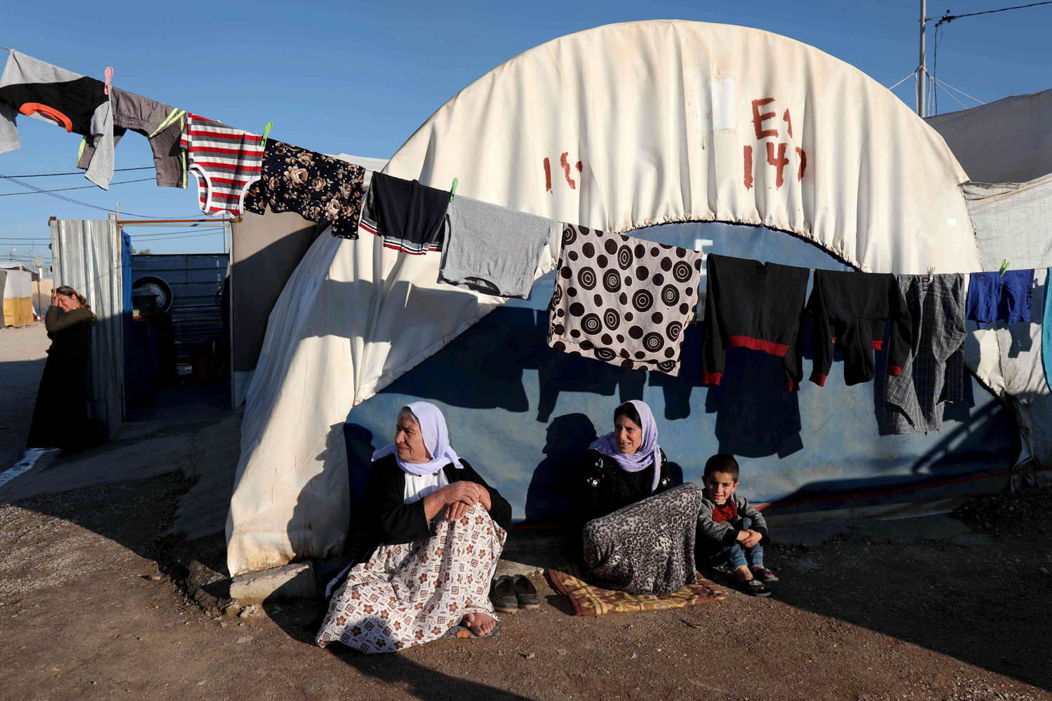 لاجئات عراقيات في مخيم بالقرب من دهوك