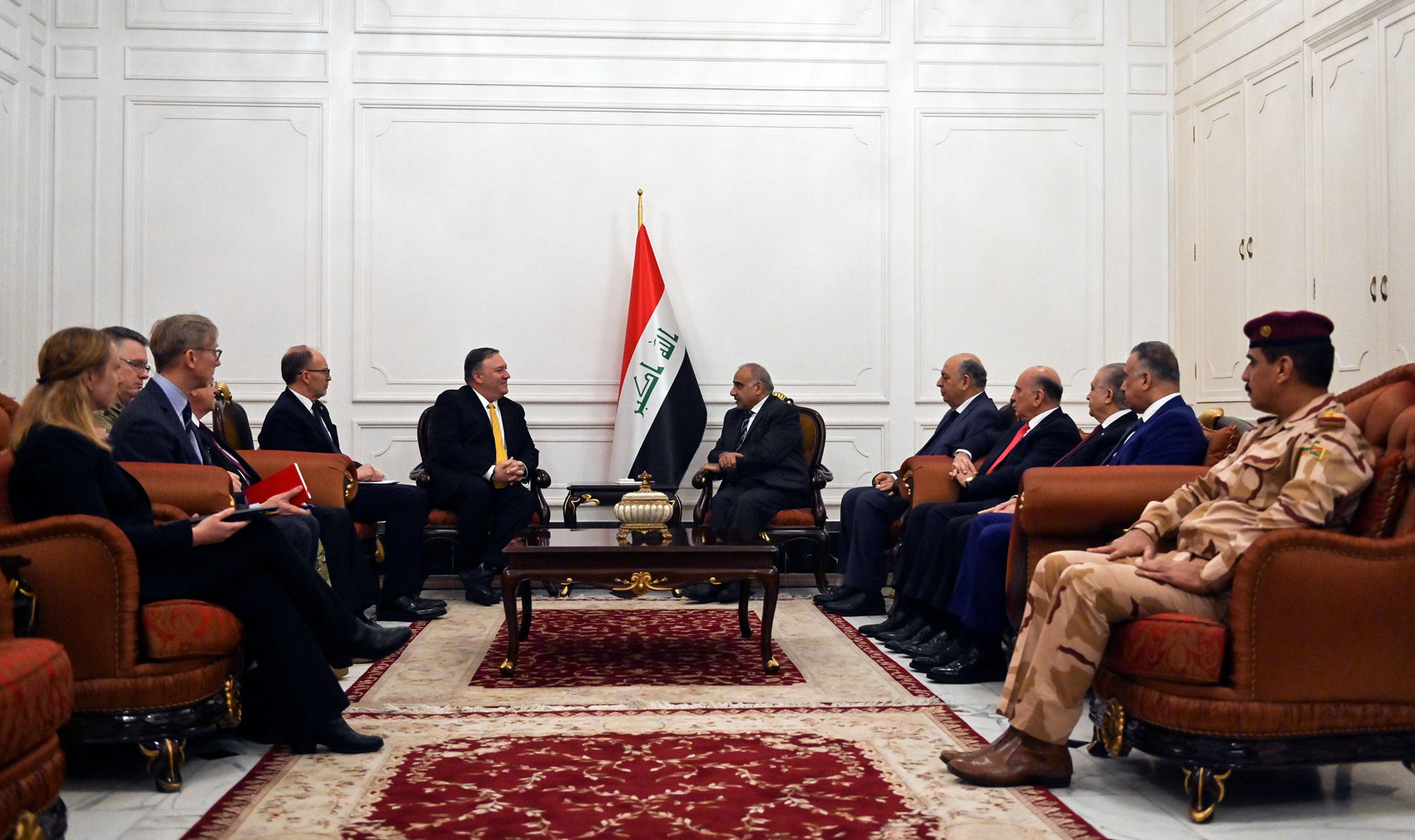 وزير الخارجية الأميركي مايك بومبيو زار بغداد في يناير وأجرى مباحثات مع كبار المسؤولين العراقيين