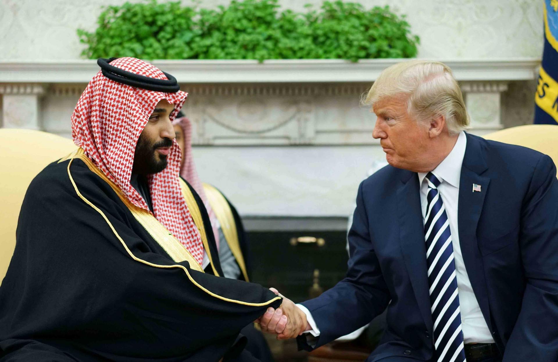 ولي العهد السعودي الامير محمد بن سلمان والرئيس الاميركي دونالد ترامب