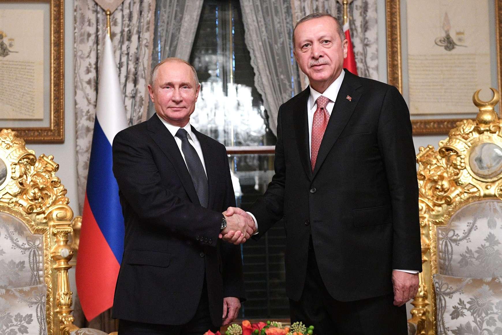 الرئيس التركي رجب طيب اردوغان والرئيس الروسي فلاديمير بوتين