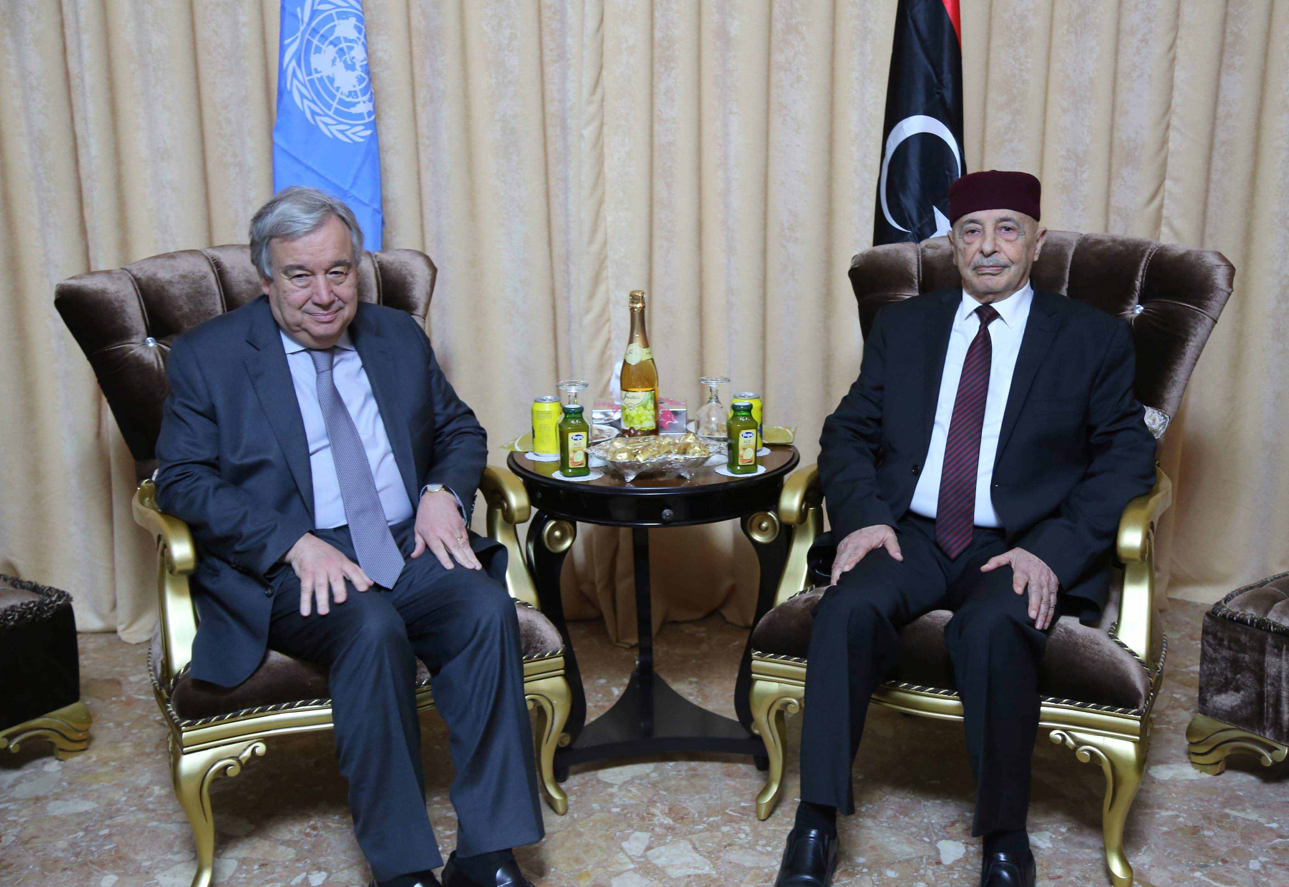 الأمين العام للأمم المتحدة يؤكد على الحل السياسي في ليبيا