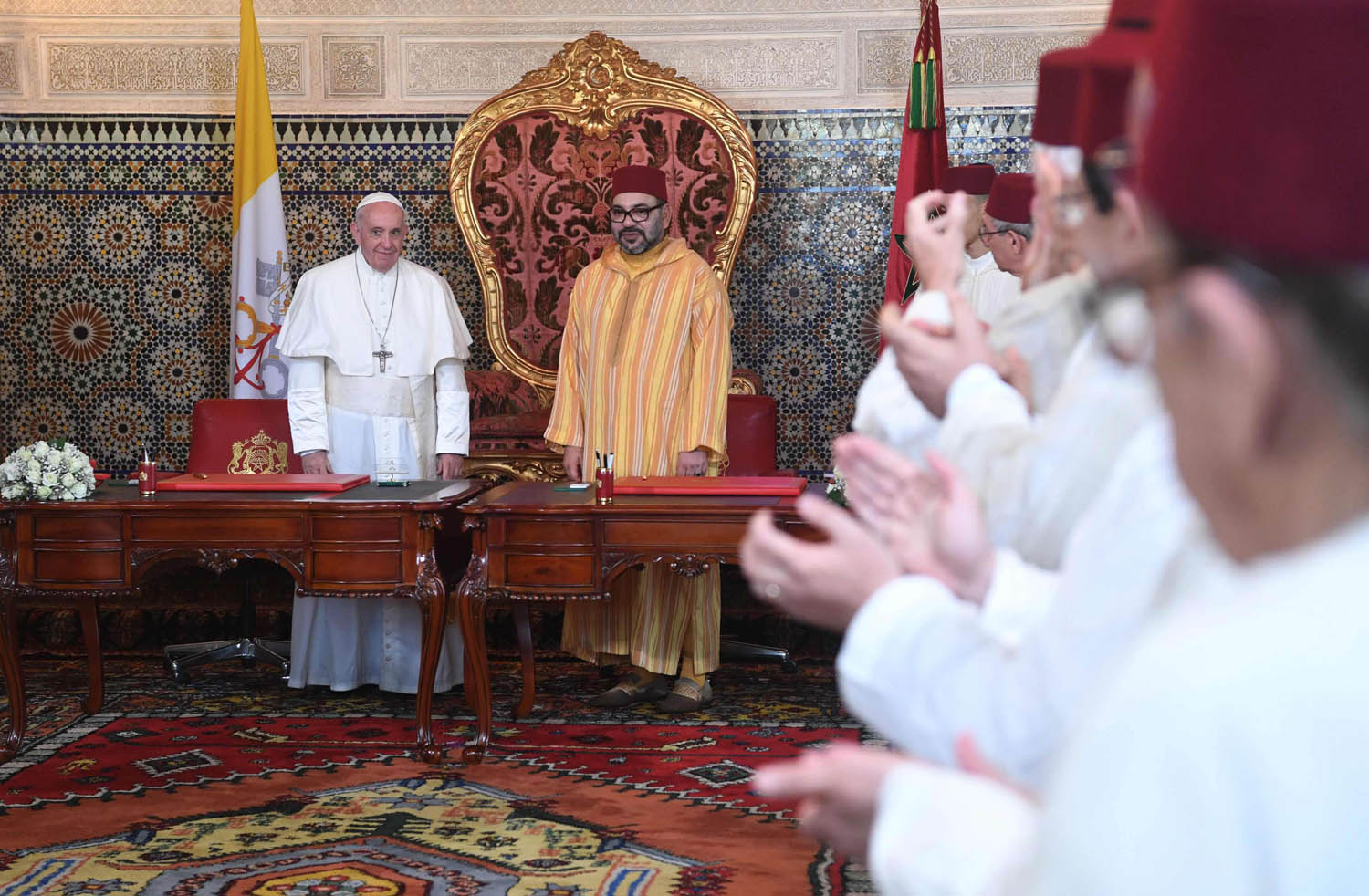 البابا فرنسيس والملك محمّد السادس في الرباط