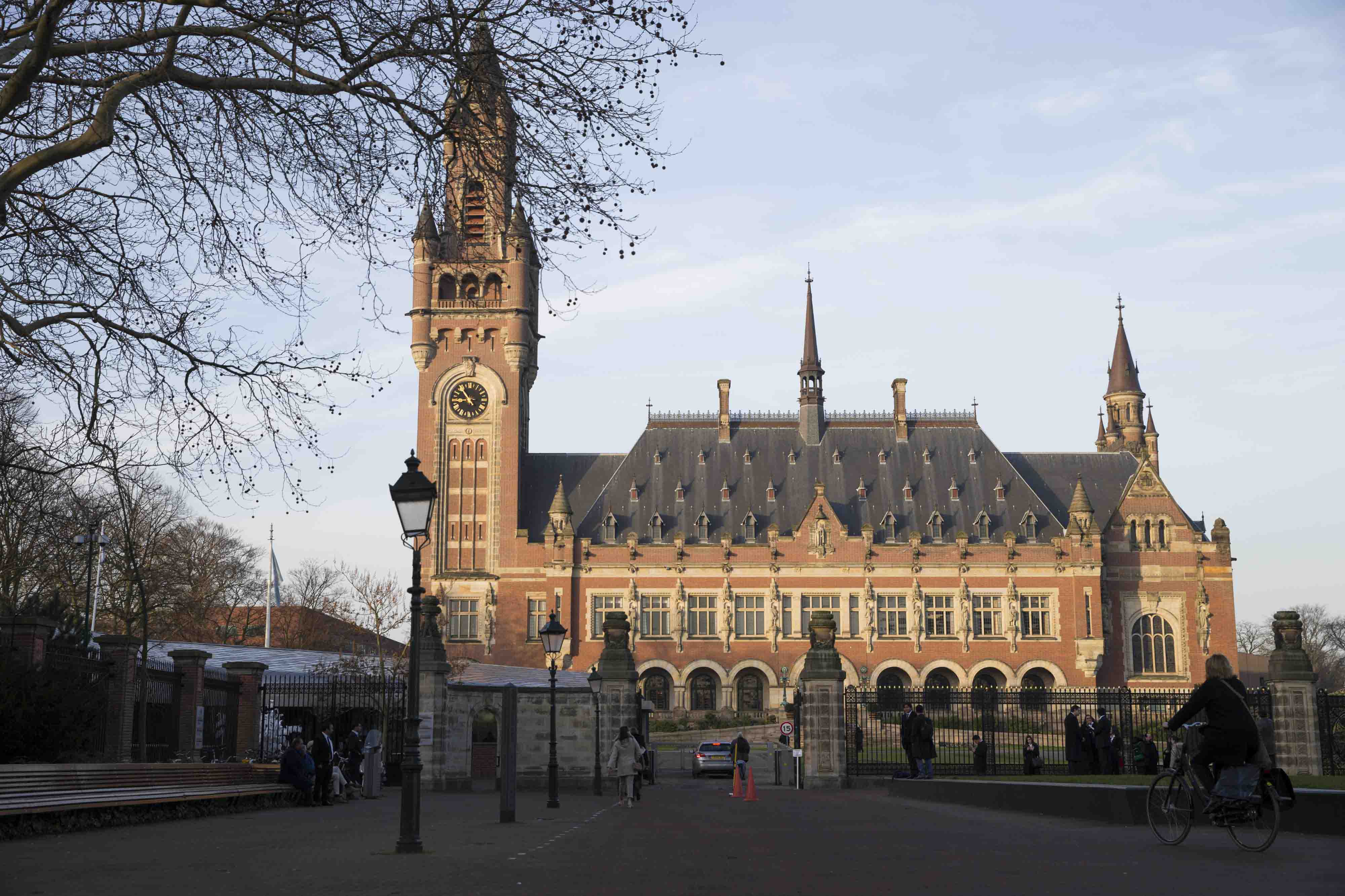 The International Court of Justice, or World Court, in The Hague, Netherlands