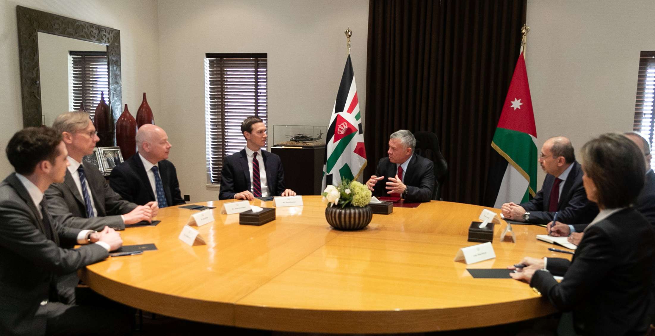 Kushner visited King Abdullah II of Jordan in Amman en route to Jewish State