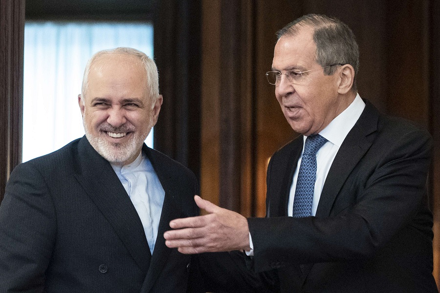  وزير الخارجية الروسي سيرغي لافروف ووزير الخارجية الايراني محمد جواد ظريف