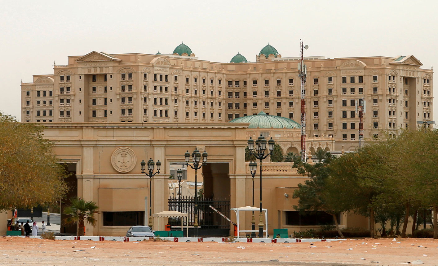A view shows the Ritz-Carlton hotel in the diplomatic quarter of Riyadh