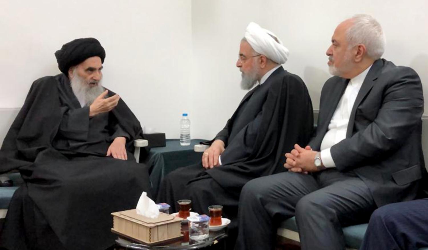 المرجع الأعلى في العراق آية الله علي السيستاني التقى الرئيس الإيراني حسن روحاني