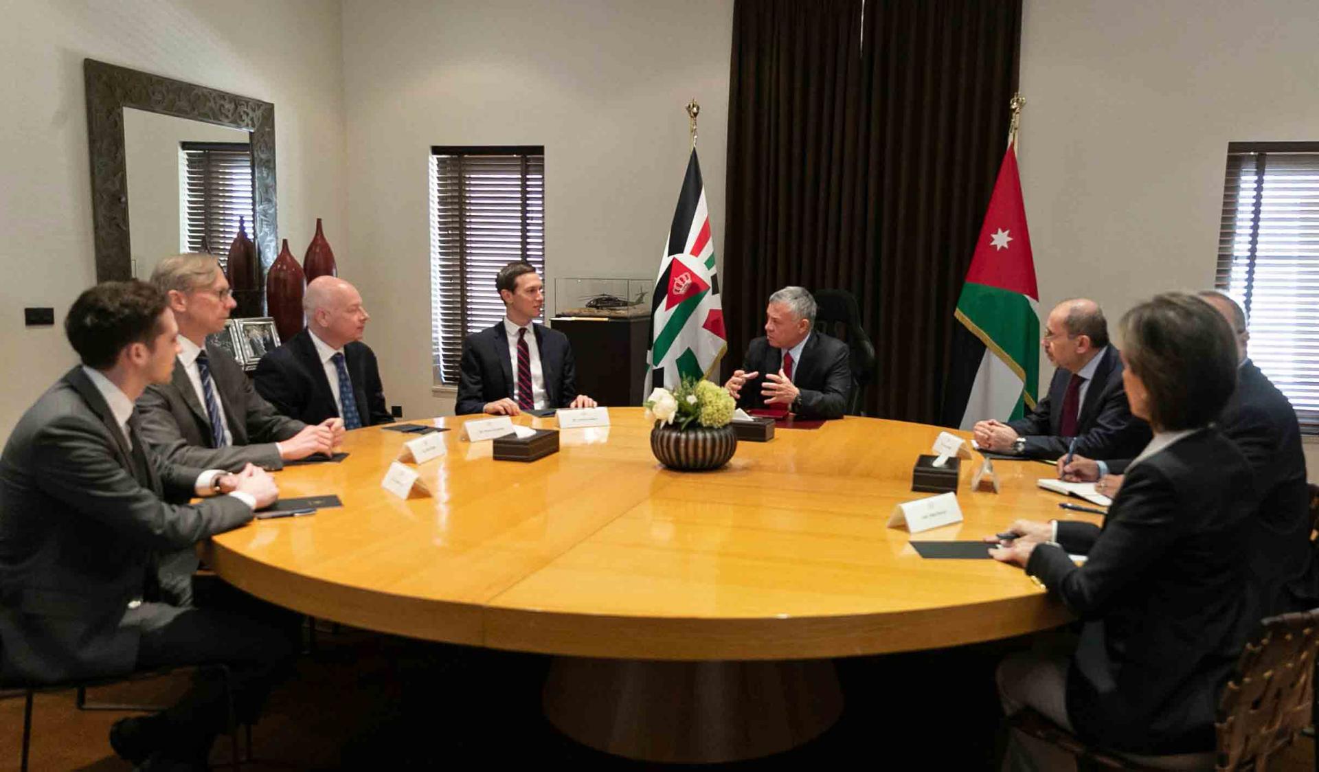 الملك الاردني عبدالله الثاني يستقبل وفدا اميركيا يتزعمه مستشار الرئيس الاميركي جاريد كوشنر