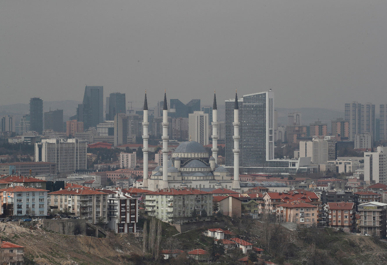 A general view of residential and commercial areas in Ankara