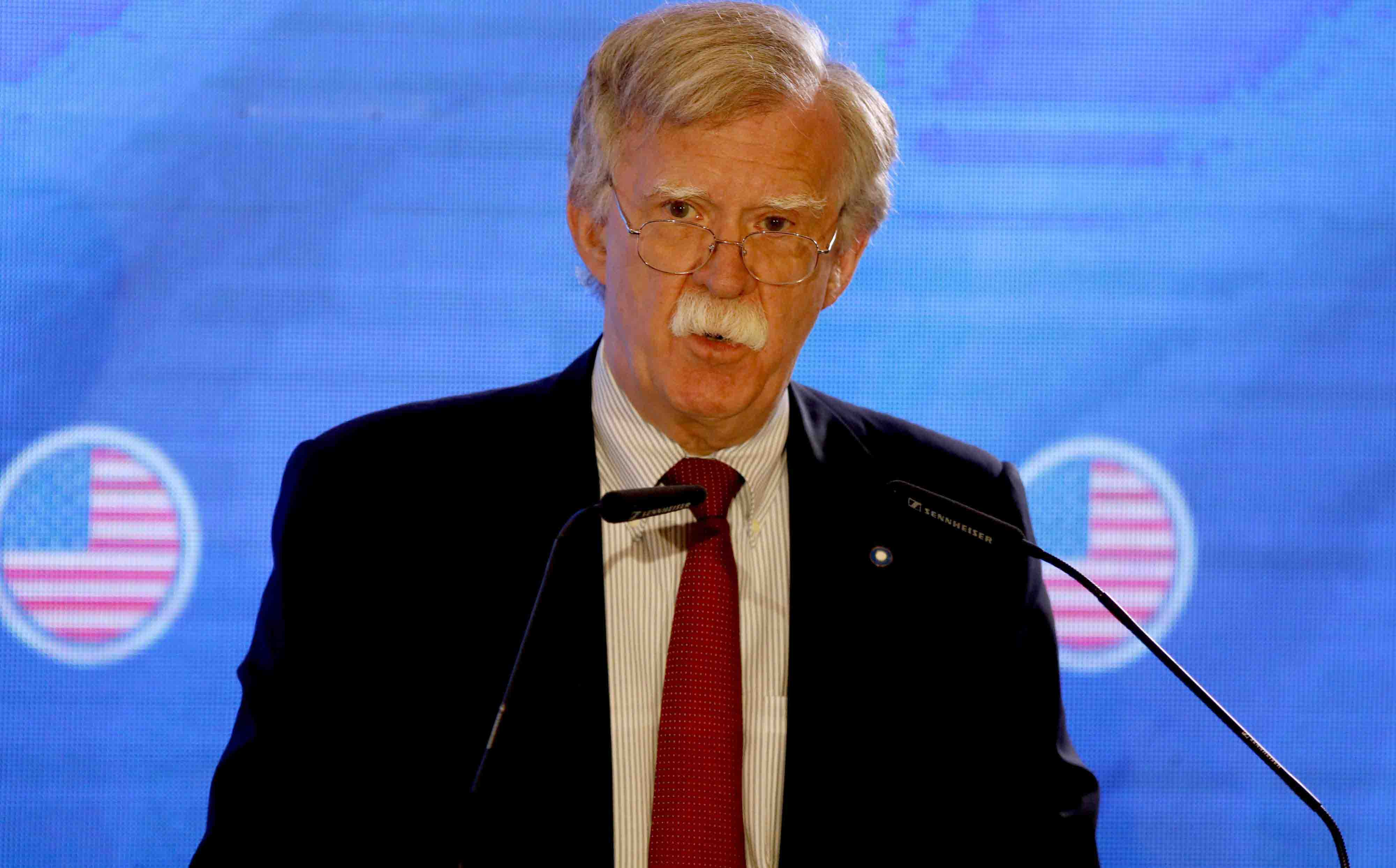 "The president has held the door open to real negotiations," Bolton told journalists in Jerusalem