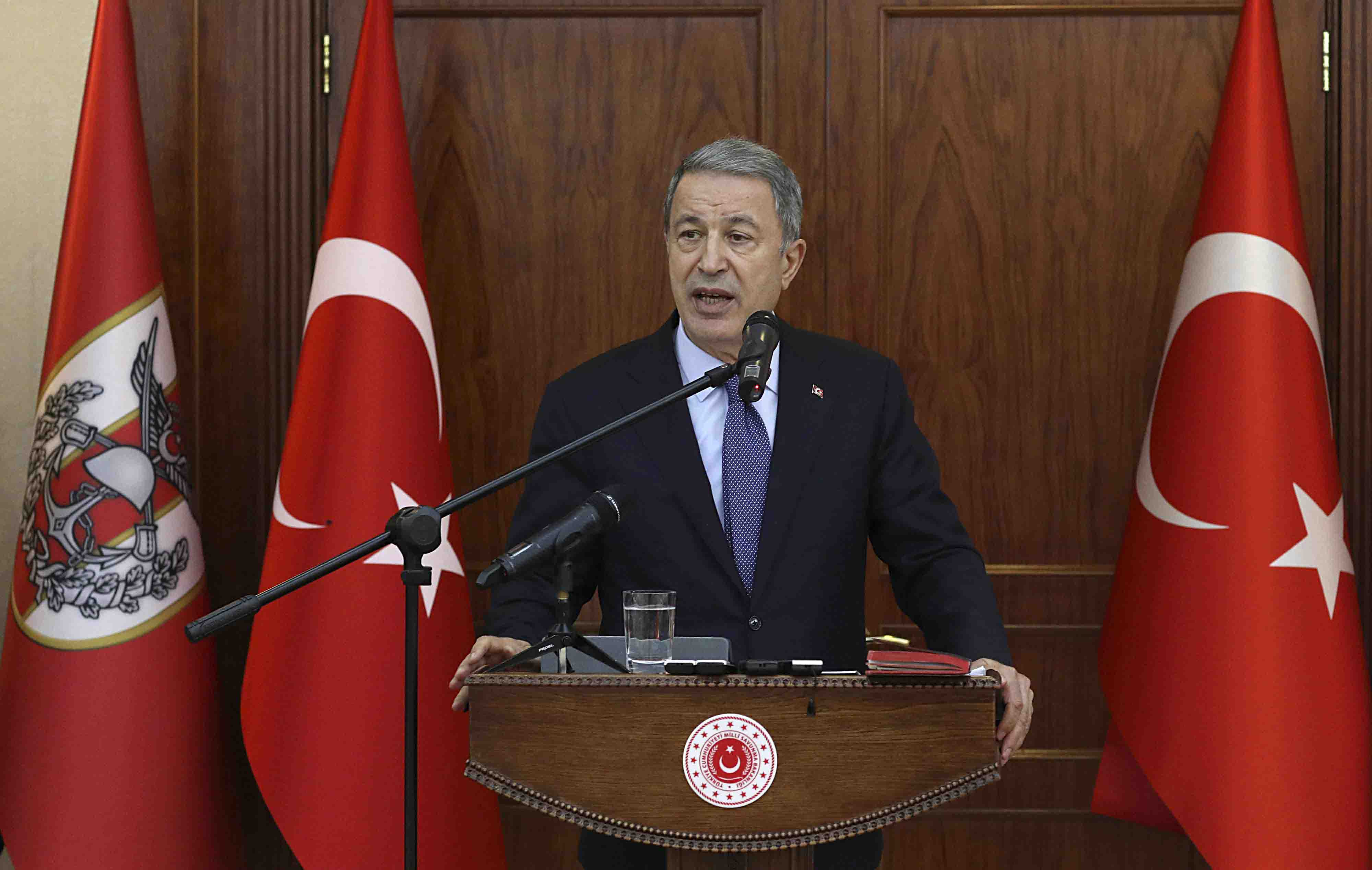 "It should be known that we have taken all kinds of measures to deal with any threat or antagonistic action against Turkey," Akar said