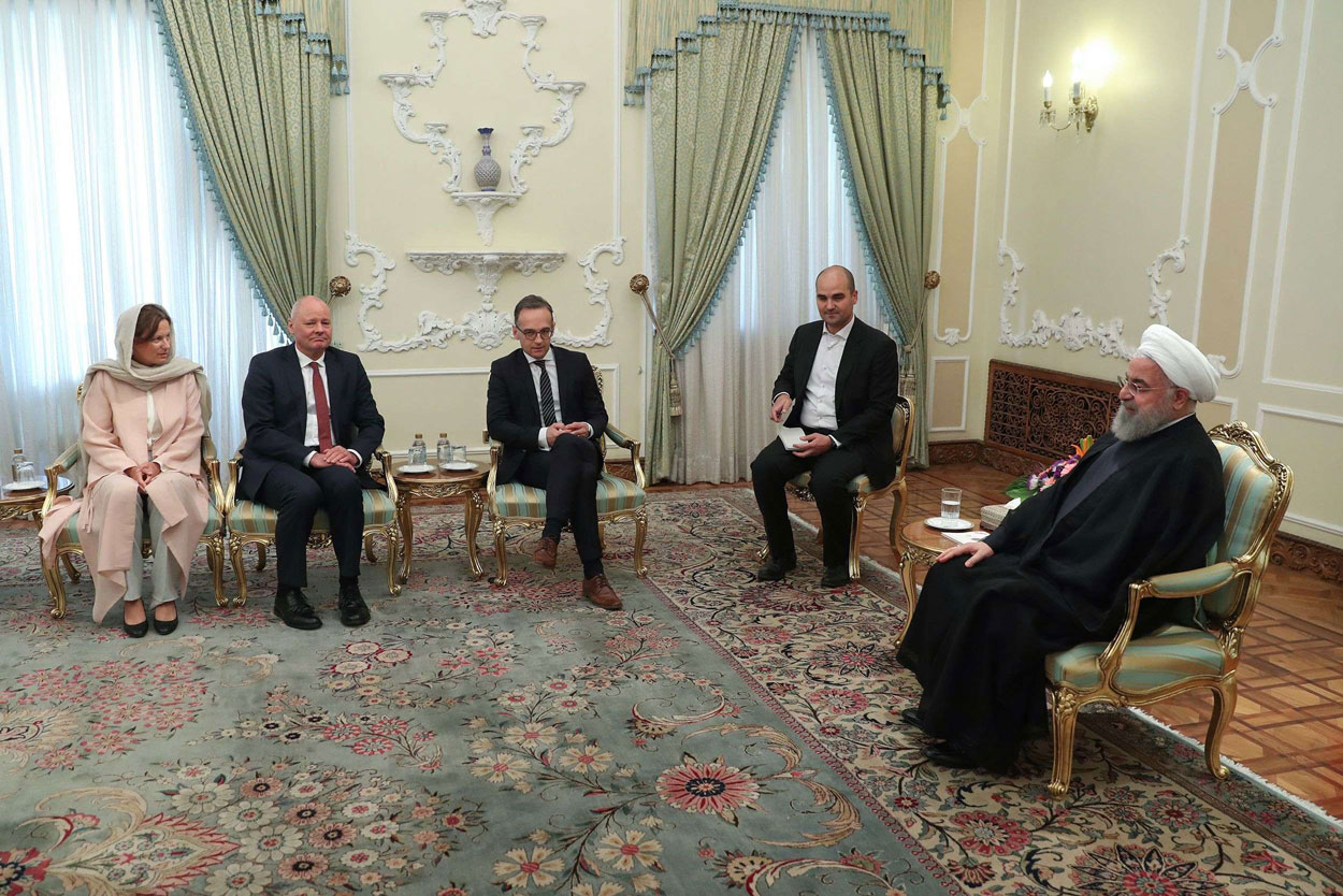 ماس التقى بالرئيس الإيراني حسن روحاني لبحث انقاذ الاتفاق النووي من الانهيار